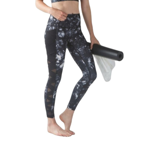 Lululemon Women's Size 6 Dusk Dye Print Rise & Flow Athletic Leggings - Picture 2 of 6